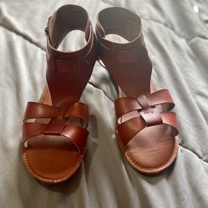 American Eagle Red Open-Toe Gladiator Sandal